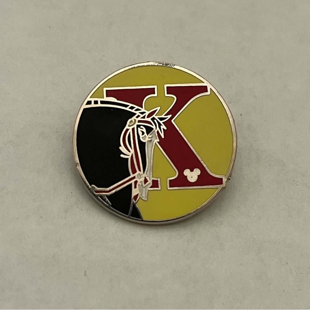 Disney K is for Khan Mulan Alphabet Letter K Hidden Mickey Pin